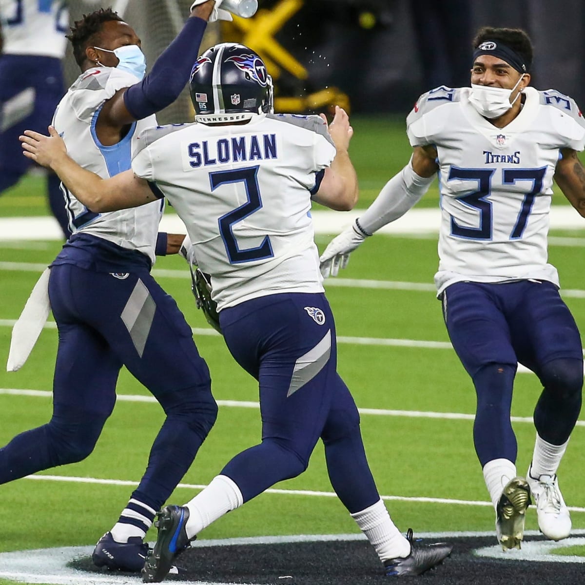 Photos: Titans kicker Sam Sloman kicks Titans to AFC South title