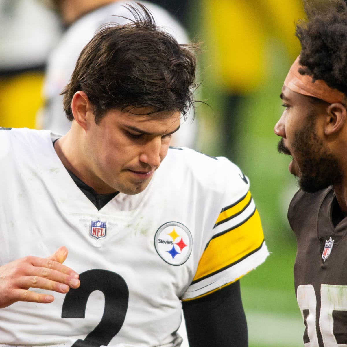 Chaos Ensues After Myles Garrett Hits Mason Rudolph With Own