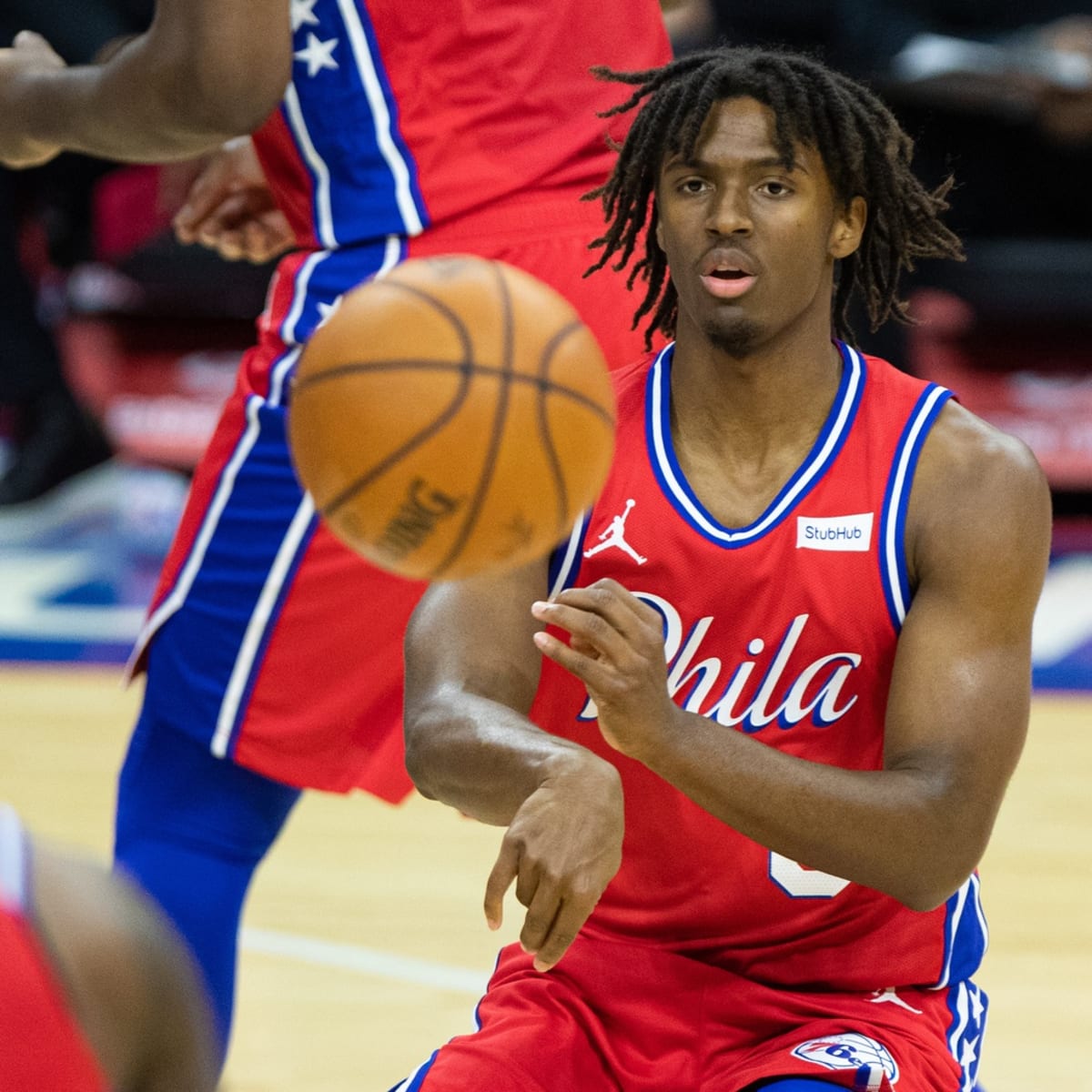 Tyrese Maxey, James Harden Spotted Draining Shots From Logo - Sports  Illustrated Philadelphia 76ers News, Analysis and More