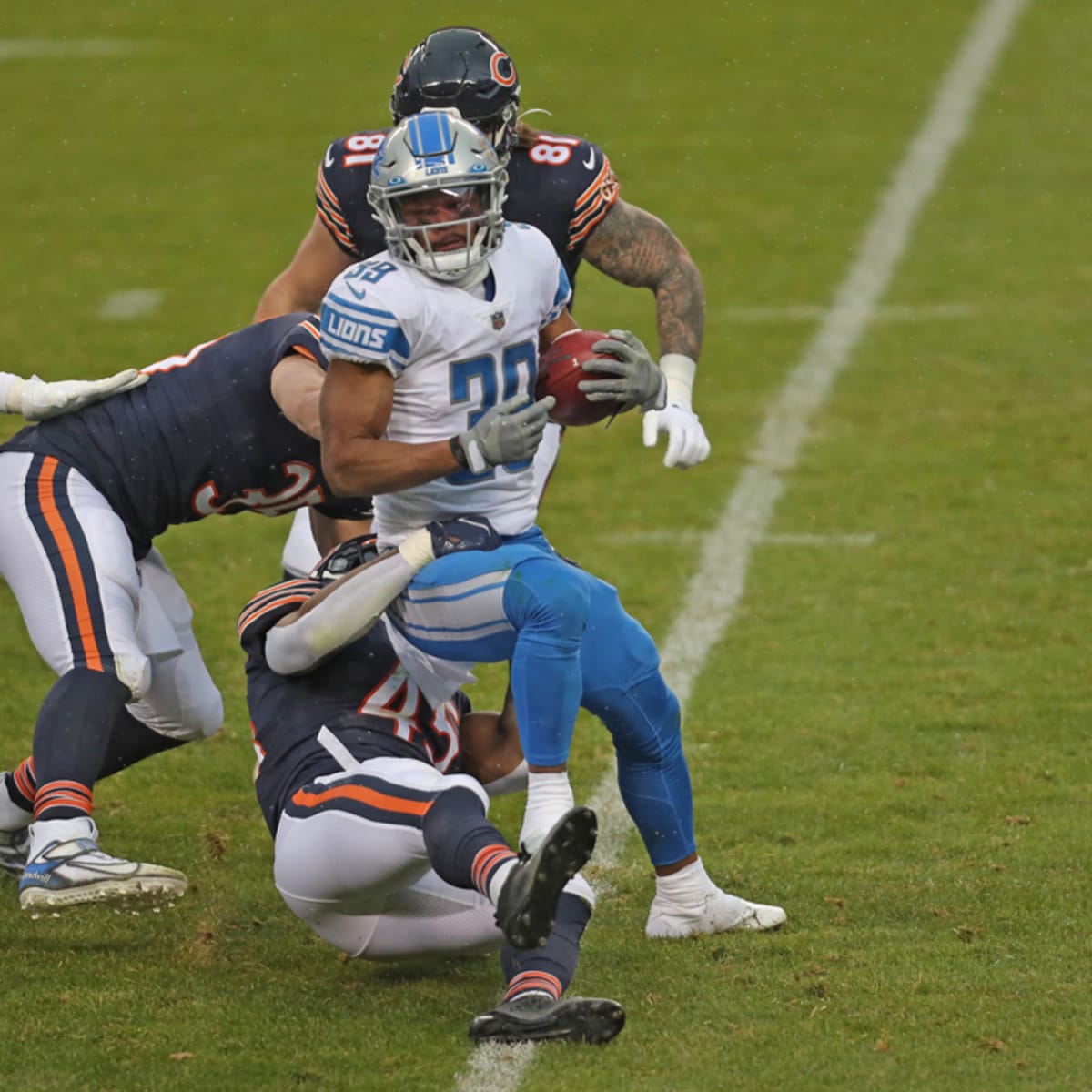 DETROIT, MI - AUGUST 8: Detroit Lions CB (39) Jamal Agnew heads off the  field at halftime of NFL pre-season game between New England Patriots and  Detroit Lions on August 8, 2019