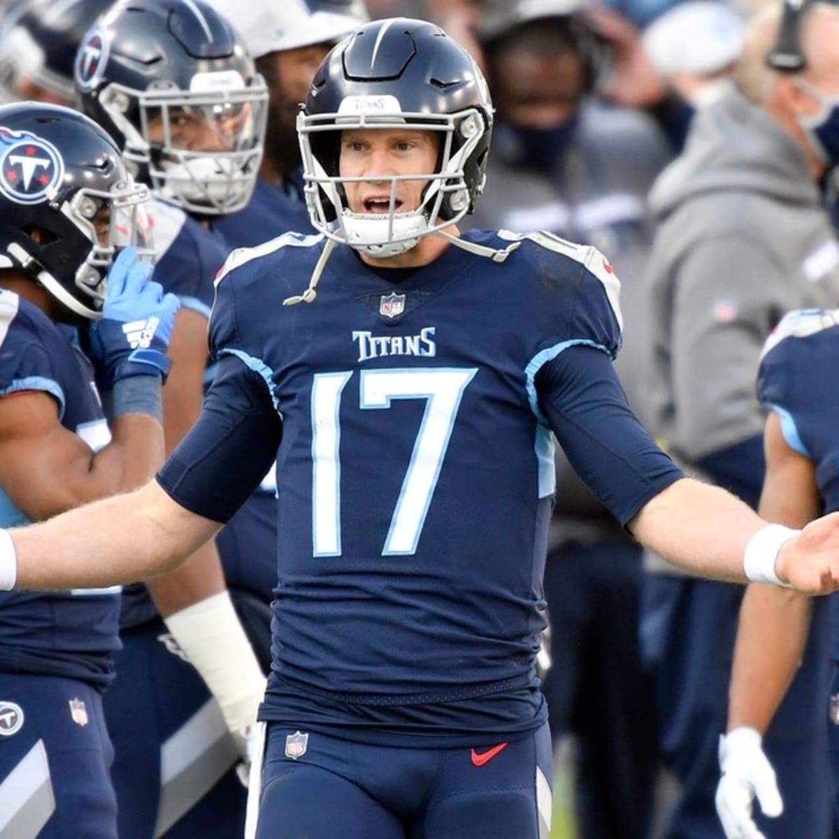 Ravens celebrate on Titans logo, get flagged for taunting after Marcus  Peters' late interception