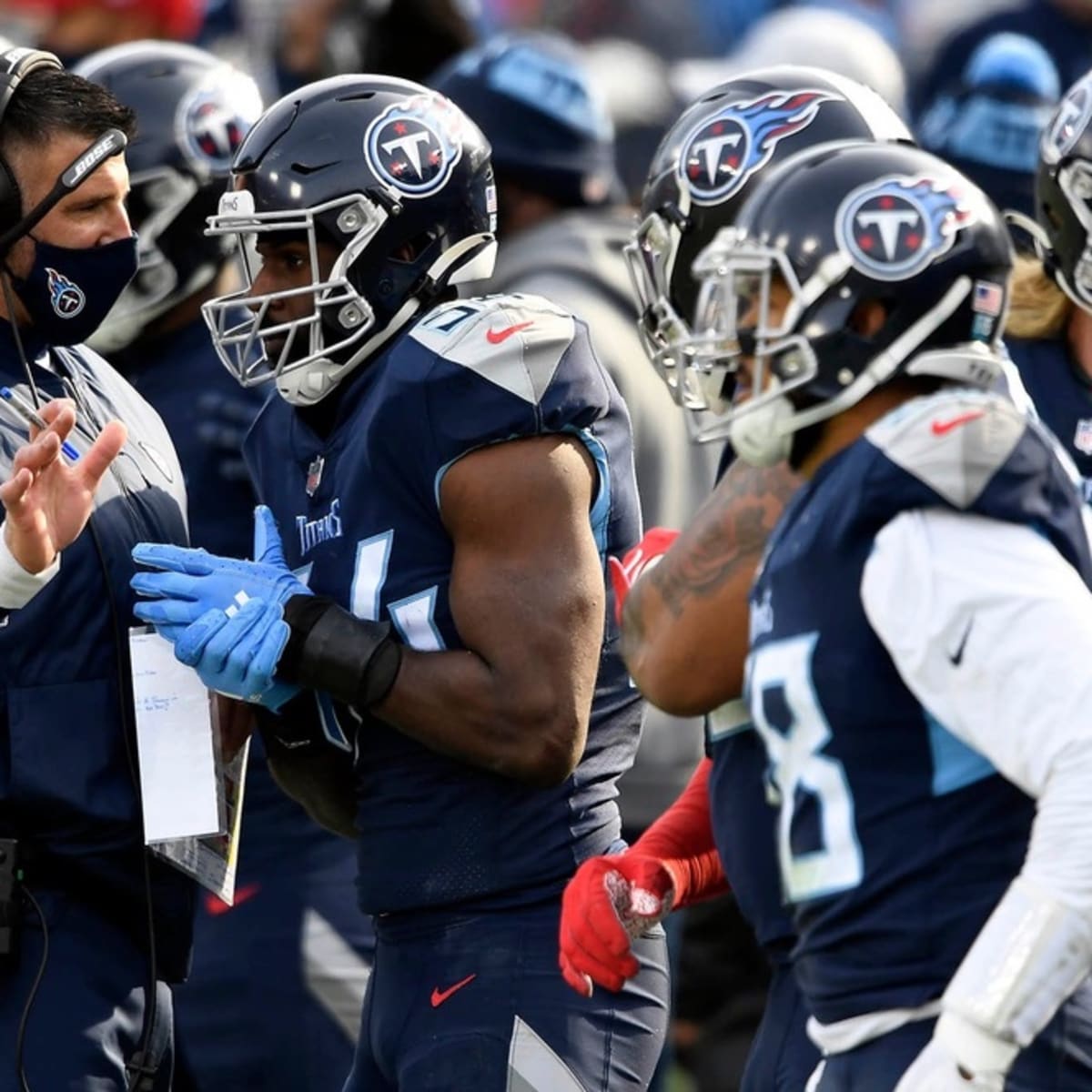 TENNESSEE TITANS: The Titans new logo is a Titan ready to take on the Gods.  The flames take the lead in the uniforms. A parthenon inspired fauxback  uses a winged helmet that