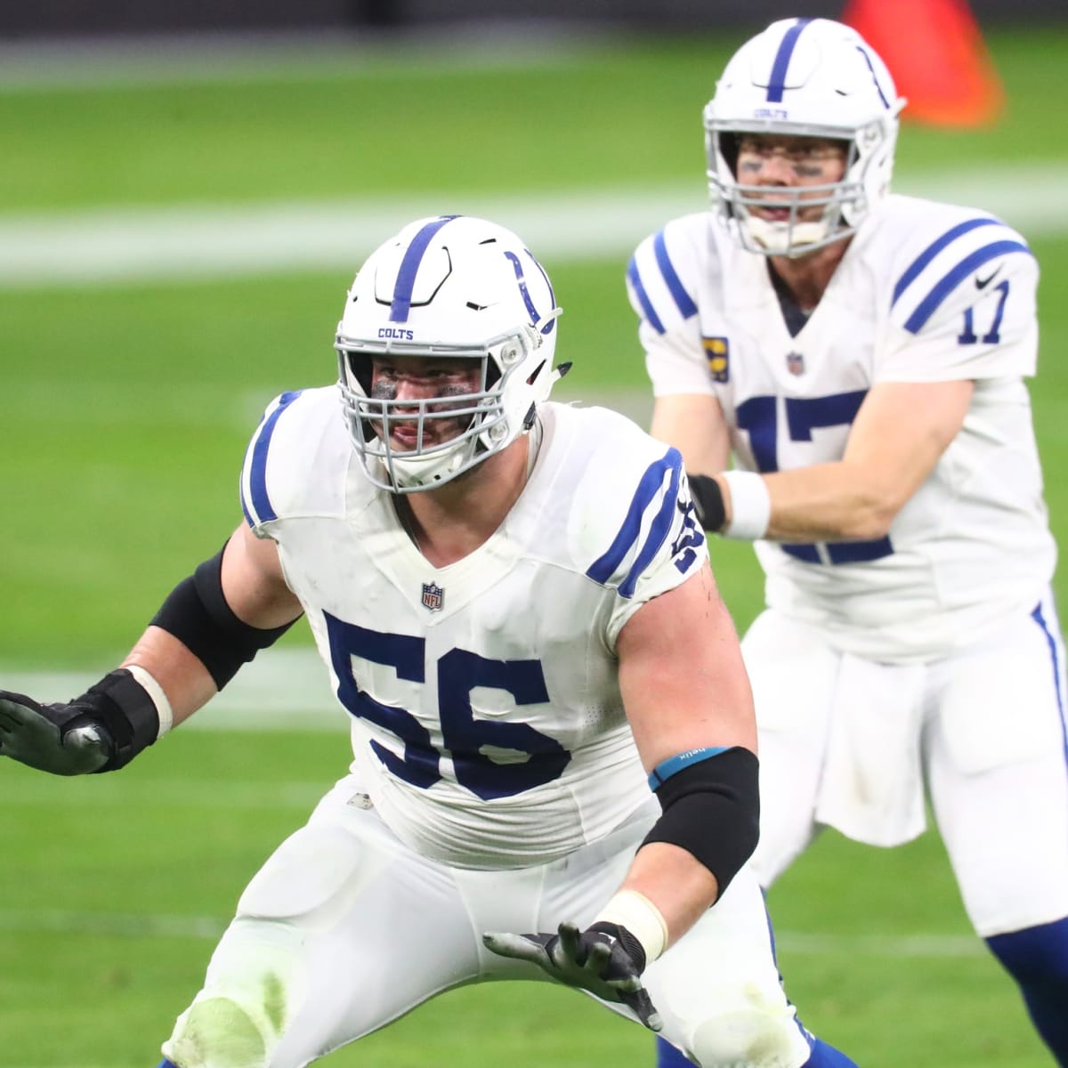 Menacing Colts guard Quenton Nelson wanted words with Bucs punter after  being hit in head with a practice punt