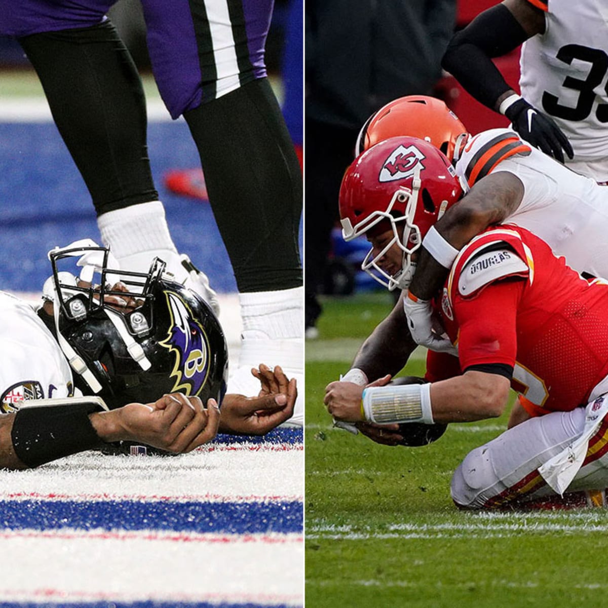 NFL playoffs 2021: Ravens' Lamar Jackson (concussion) knocked out of  divisional round vs. Bills
