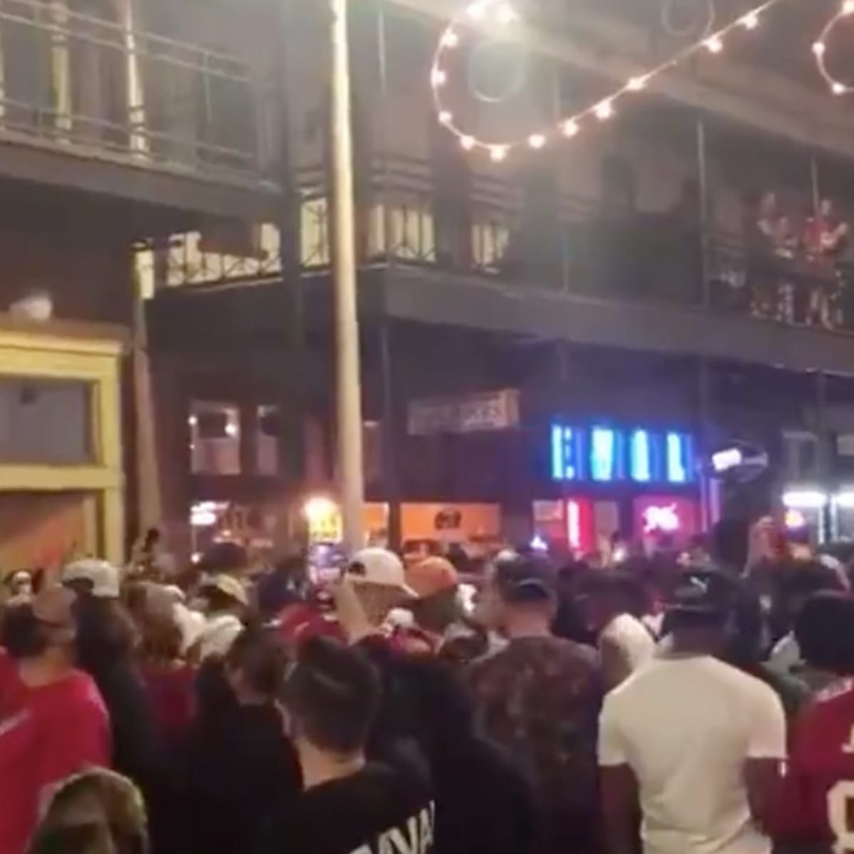 Throngs Of Maskless Fans Celebrate Bucs' Super Bowl Win In Streets