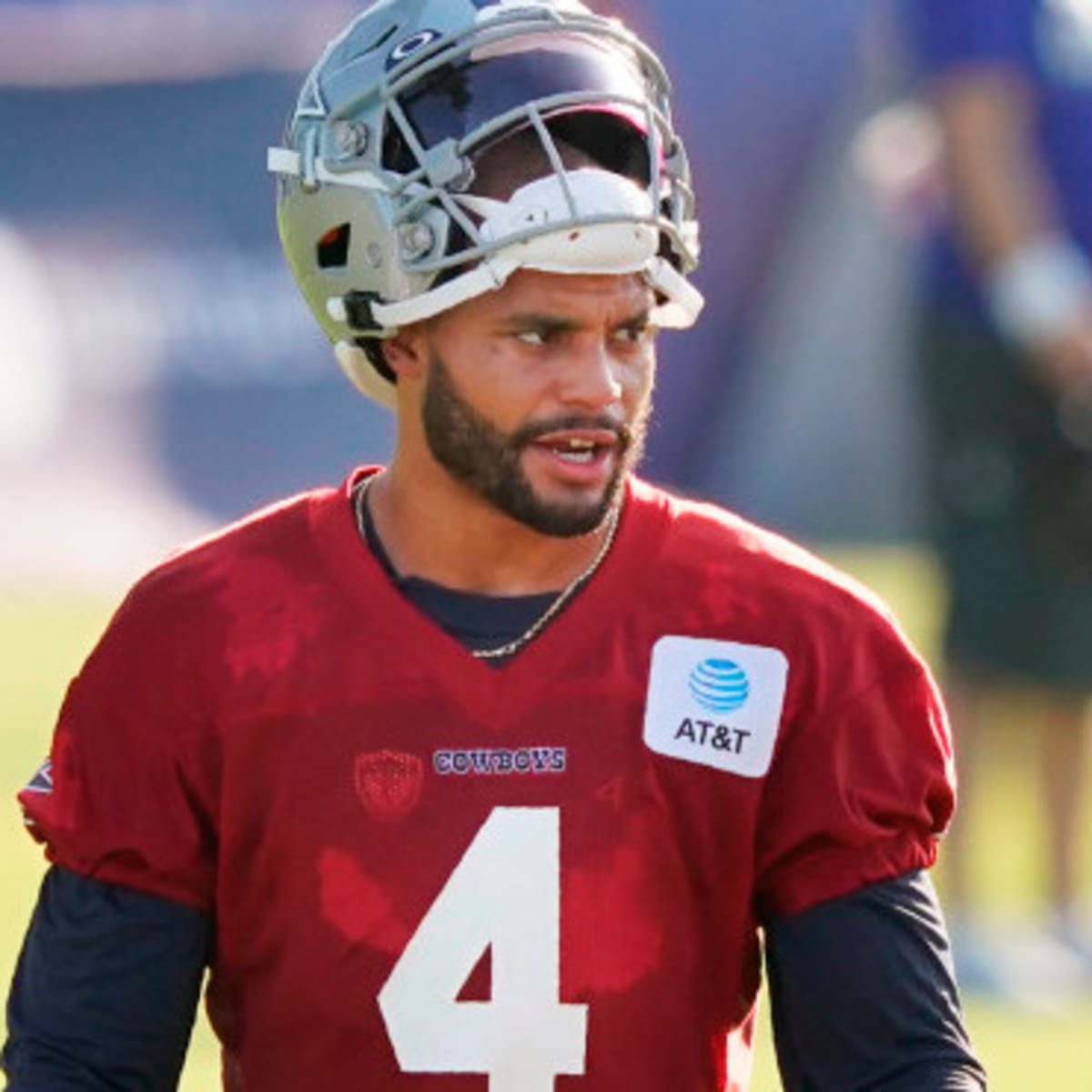 January 8, 2023 : Washington Commanders linebacker Khaleke Hudson (47)  applies pressure to Dallas Cowboys quarterback Dak Prescott (4) during the  game between the Dallas Cowboys and the Washington Commanders in Landover