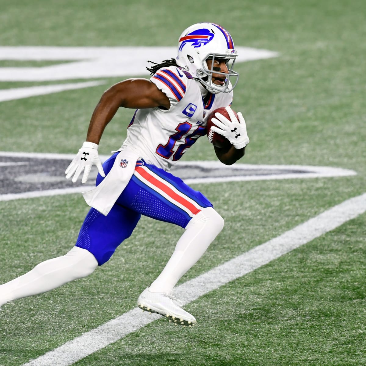 Buffalo Bills punter Corey Bojorquez (9) gets off a kick during