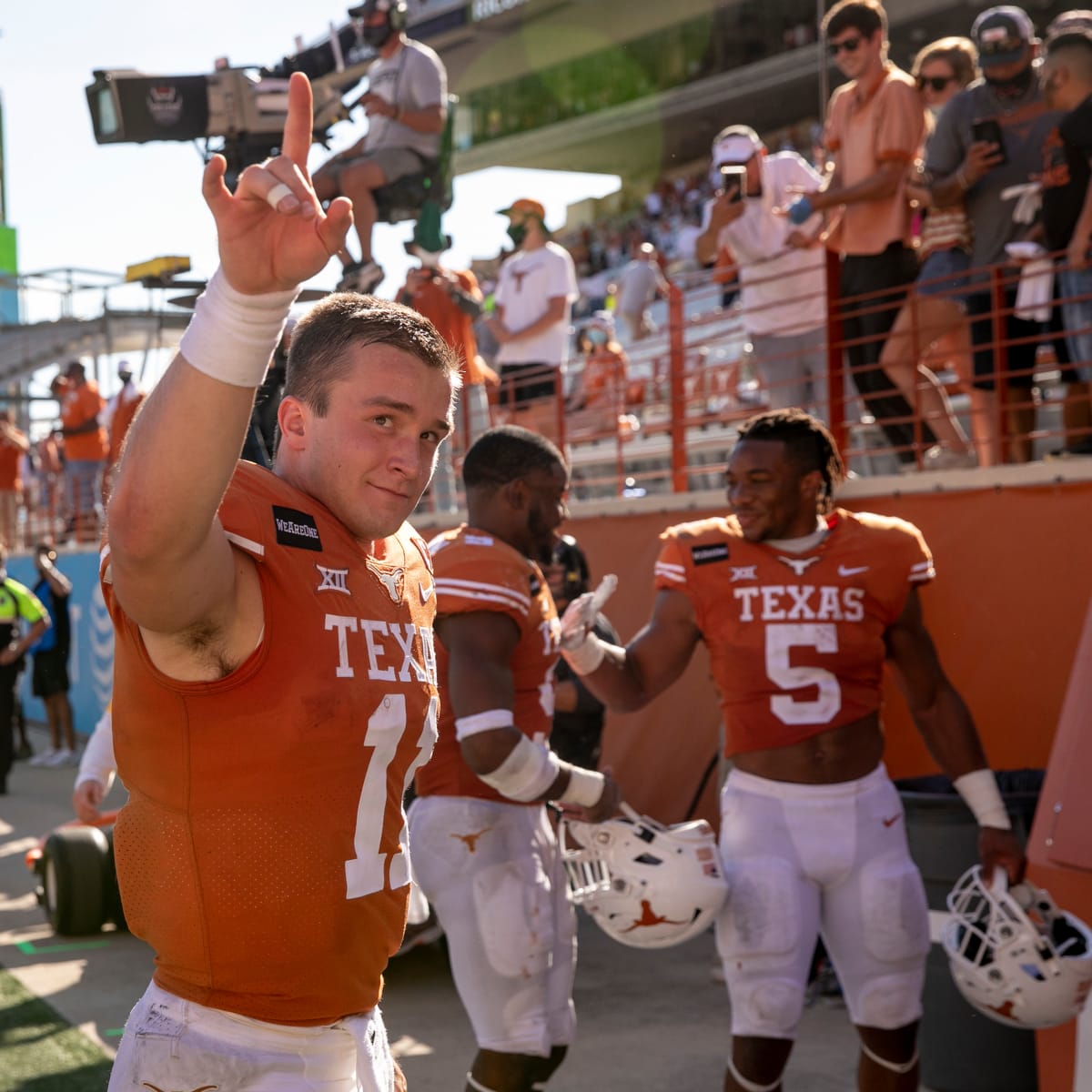 2021 NFL Draft: Quarterback Sam Ehlinger talks to the media after being  selected 218th overall by the Indianapolis Colts in the 2021 NFL Draft