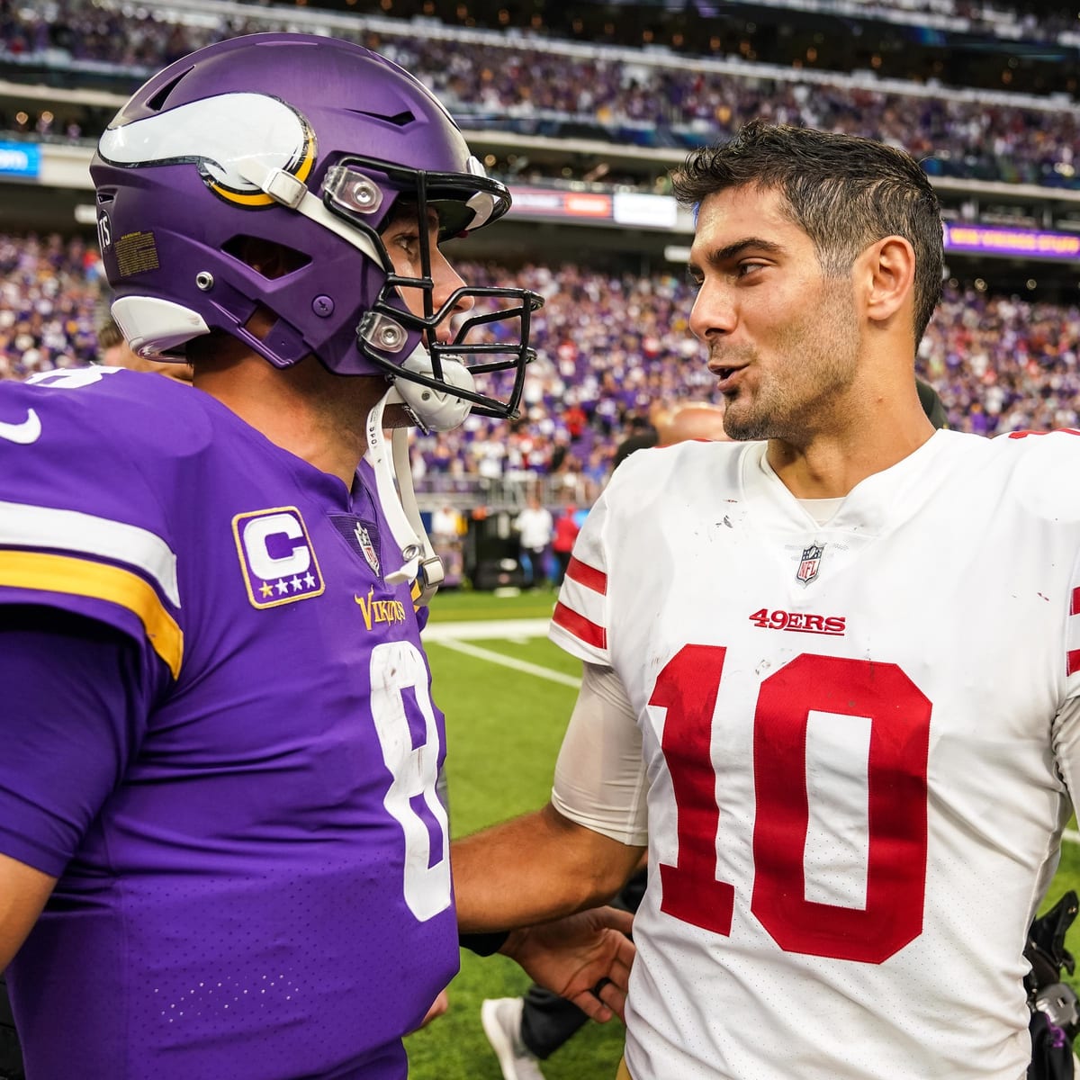 Draft Store - Preparados? @vikings vs @49ers Img via @epoole88 #nfl  #nflbrasil #49ers #vikings #sf49ers #minnesota #jimmygaroppolo #jimmyg  #cousins #diggs