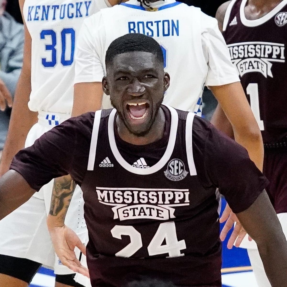 Mississippi State's Abdul Ado leaves with injury vs. LA Tech