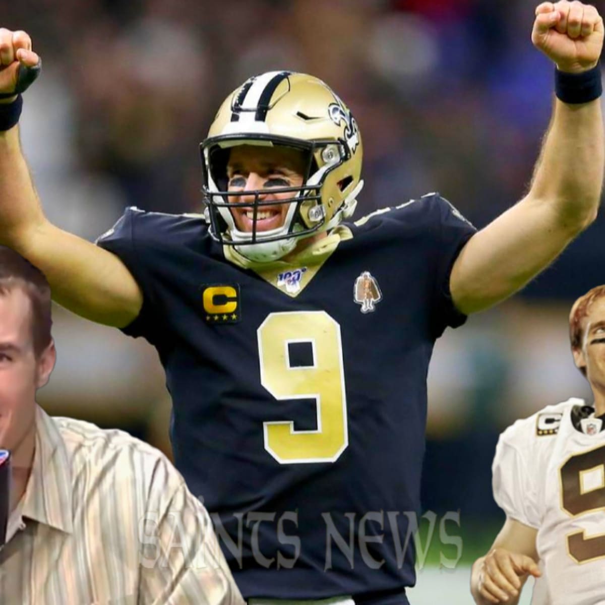 New Orleans Saints and former San Diego quarterback Drew Brees and General  Manager Mickey Loomis, right, hold a Saints jersey presented to Brees  during a news conference at the New Orleans Saints