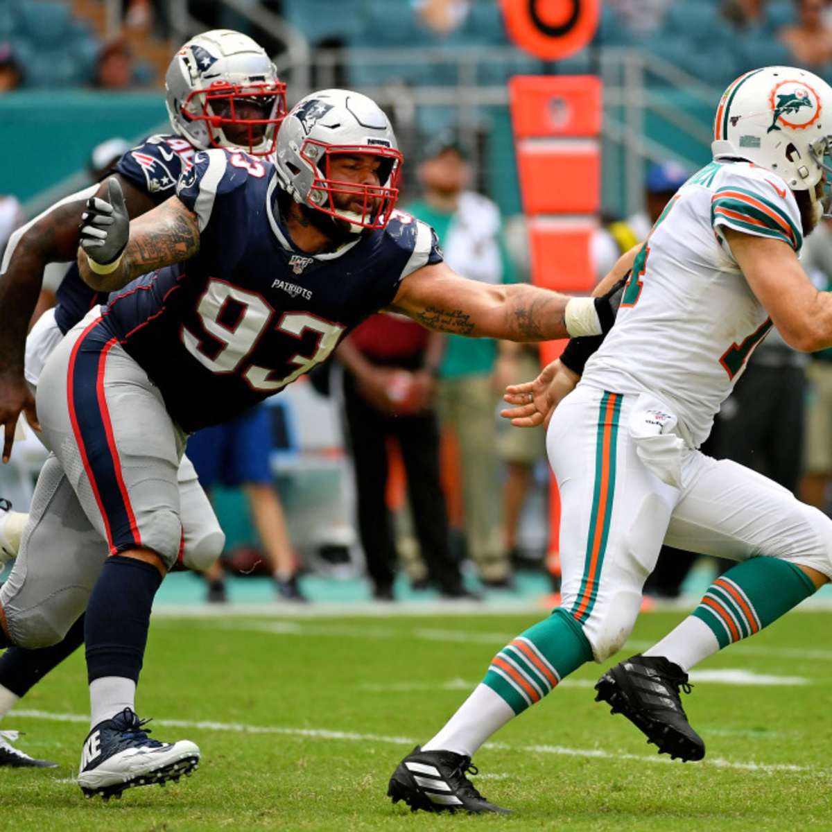 Patriots' Lawrence Guy on the field at training camp