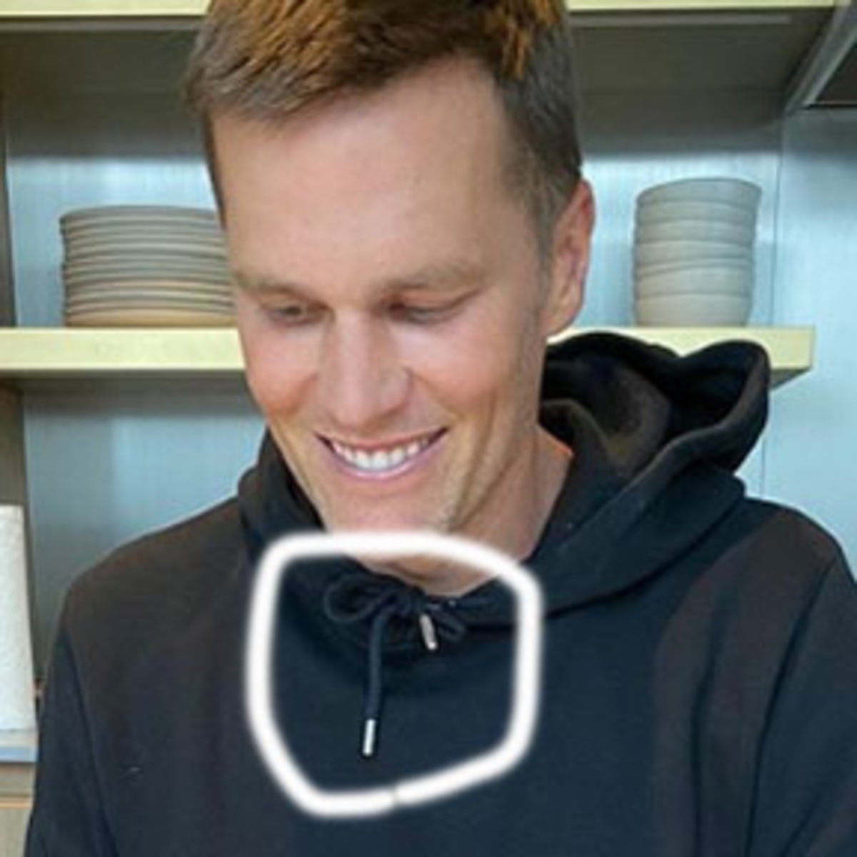 tom brady white hoodie