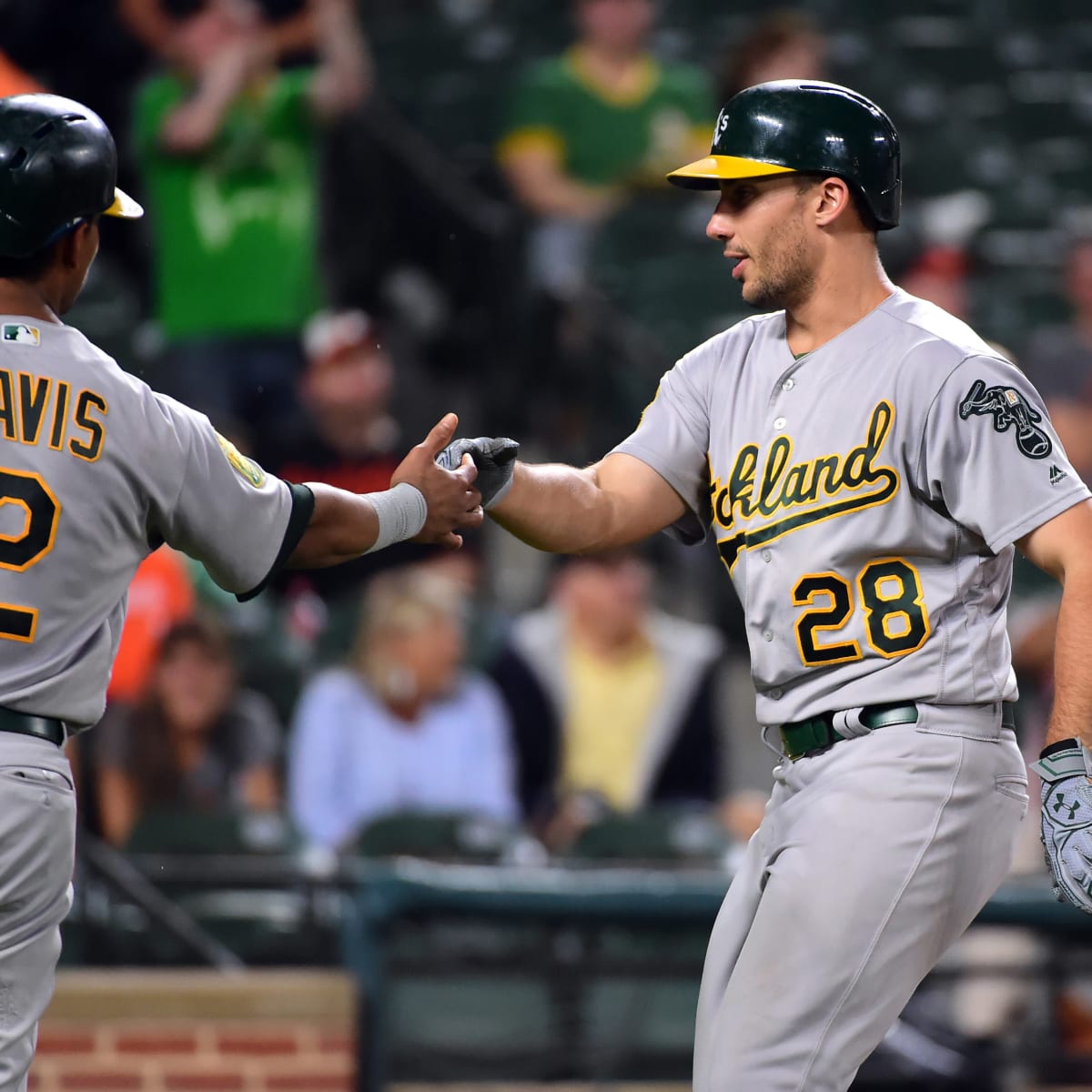 Oakland A's Matt Olson sports new mustache, hits 2 homers