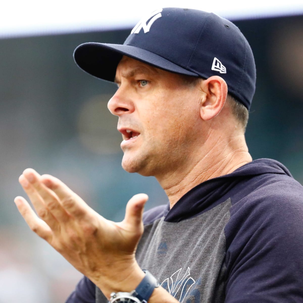 Watch: Aaron Boone ejected for arguing questionable interference
