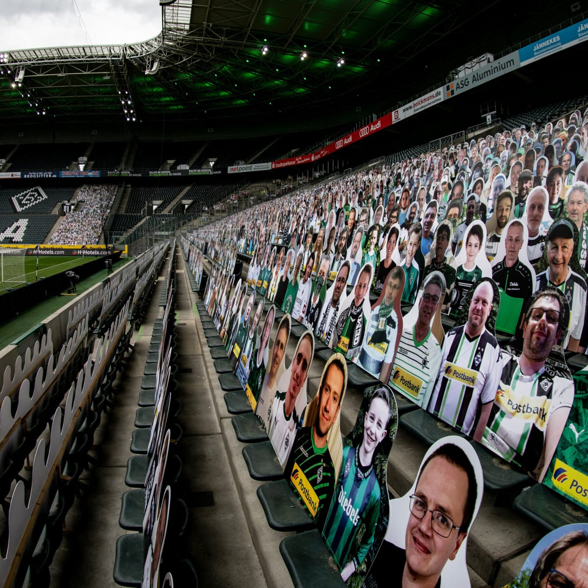 Bundesliga Fan Cutouts Fill Stands As Gladbach Hosts Leverkusen Sports Illustrated