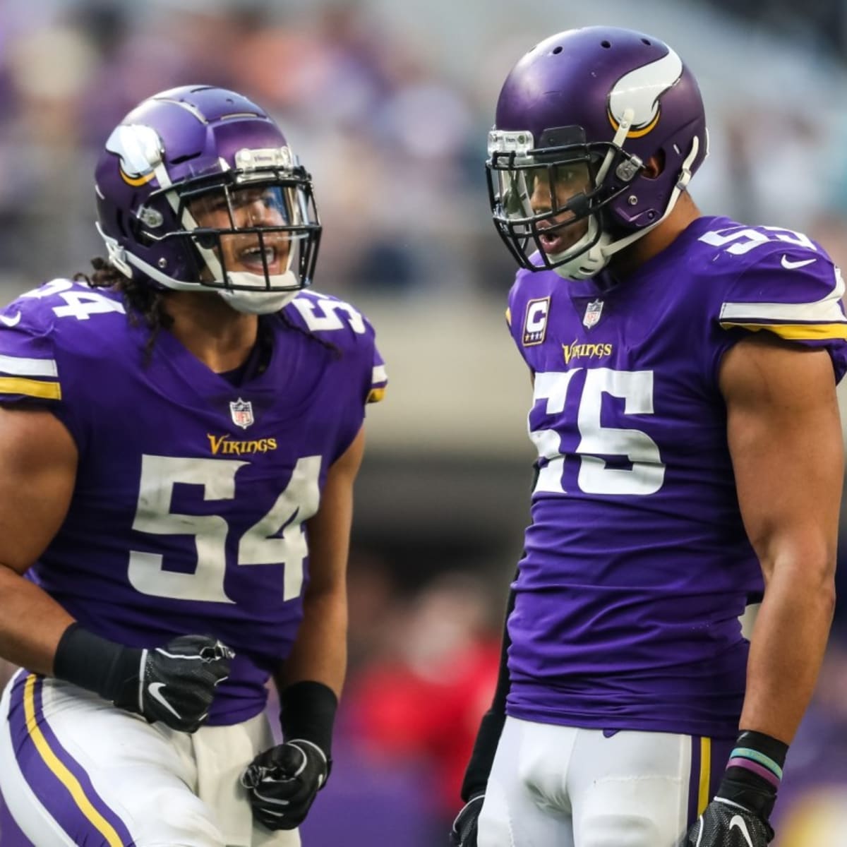 Minnesota Vikings middle linebacker Eric Kendricks (54) defends during the  third quarter of an NFL football game, Sunday, Oct. 6, 2019, in East  Rutherford, N.J. (AP Photo/Adam Hunger Stock Photo - Alamy