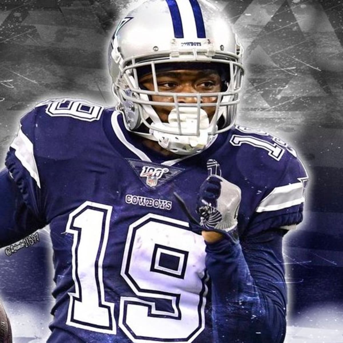 Amari Cooper Football Edit Tapestries Cowboys - Amari Cooper