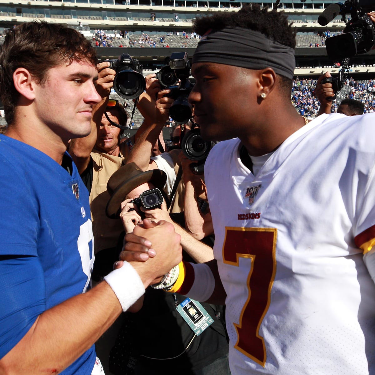 Daniel Jones runs laps around Dwayne Haskins in battle of rookie QB's