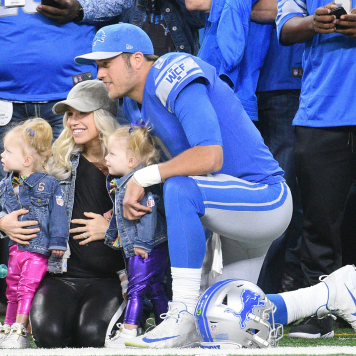 Kelly, Matthew Stafford welcomed their third child before Friday's