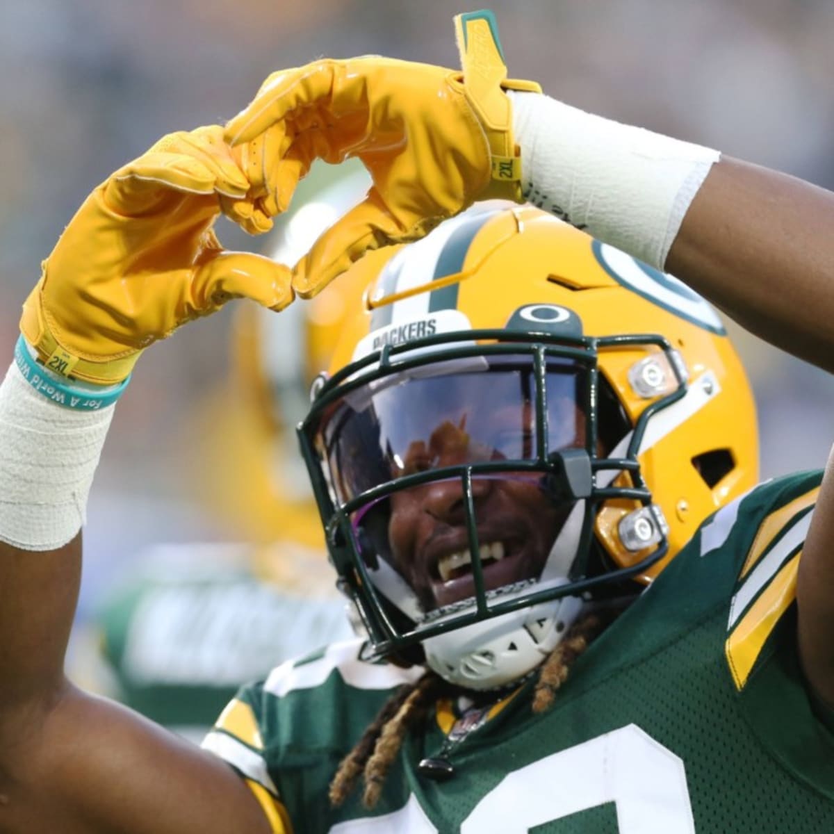 Green Bay Packers Add Pocket To Aaron Jones' Jersey For Late