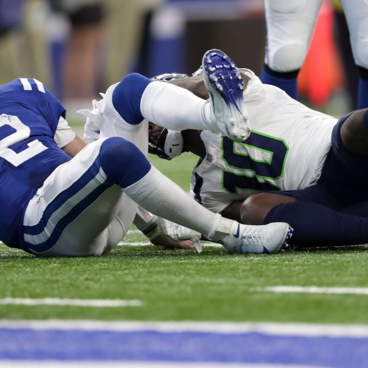 Seattle Seahawks defensive end Benson Mayowa is pictured during