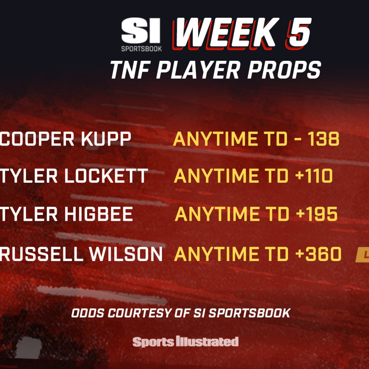 Week 5 Thursday Night Football Player Props - Sports Illustrated