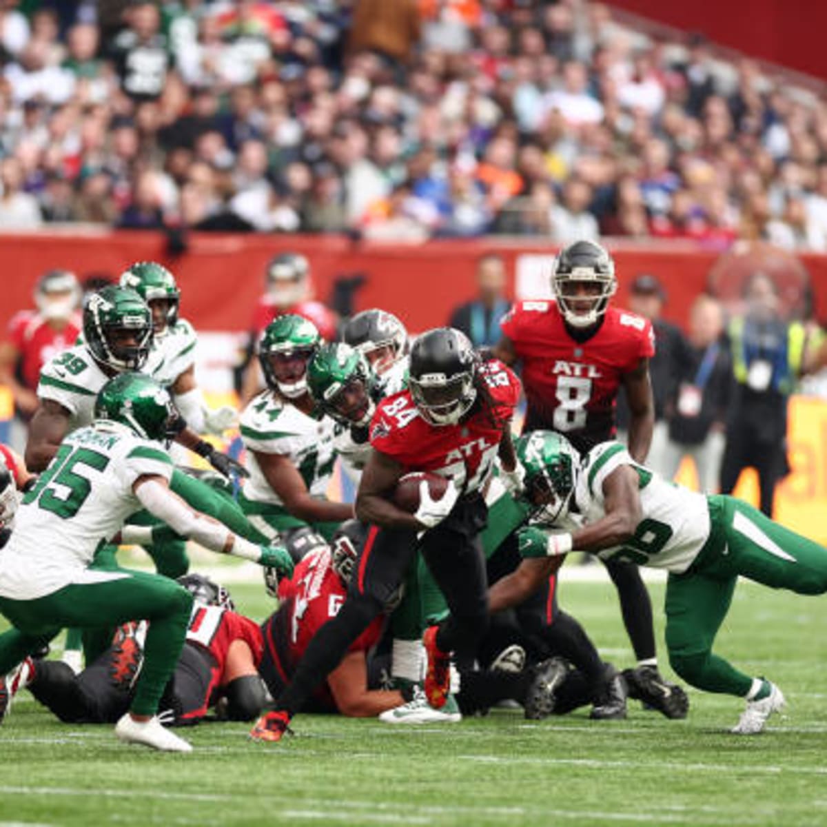 Atlanta Falcons compete at practice with New York Jets