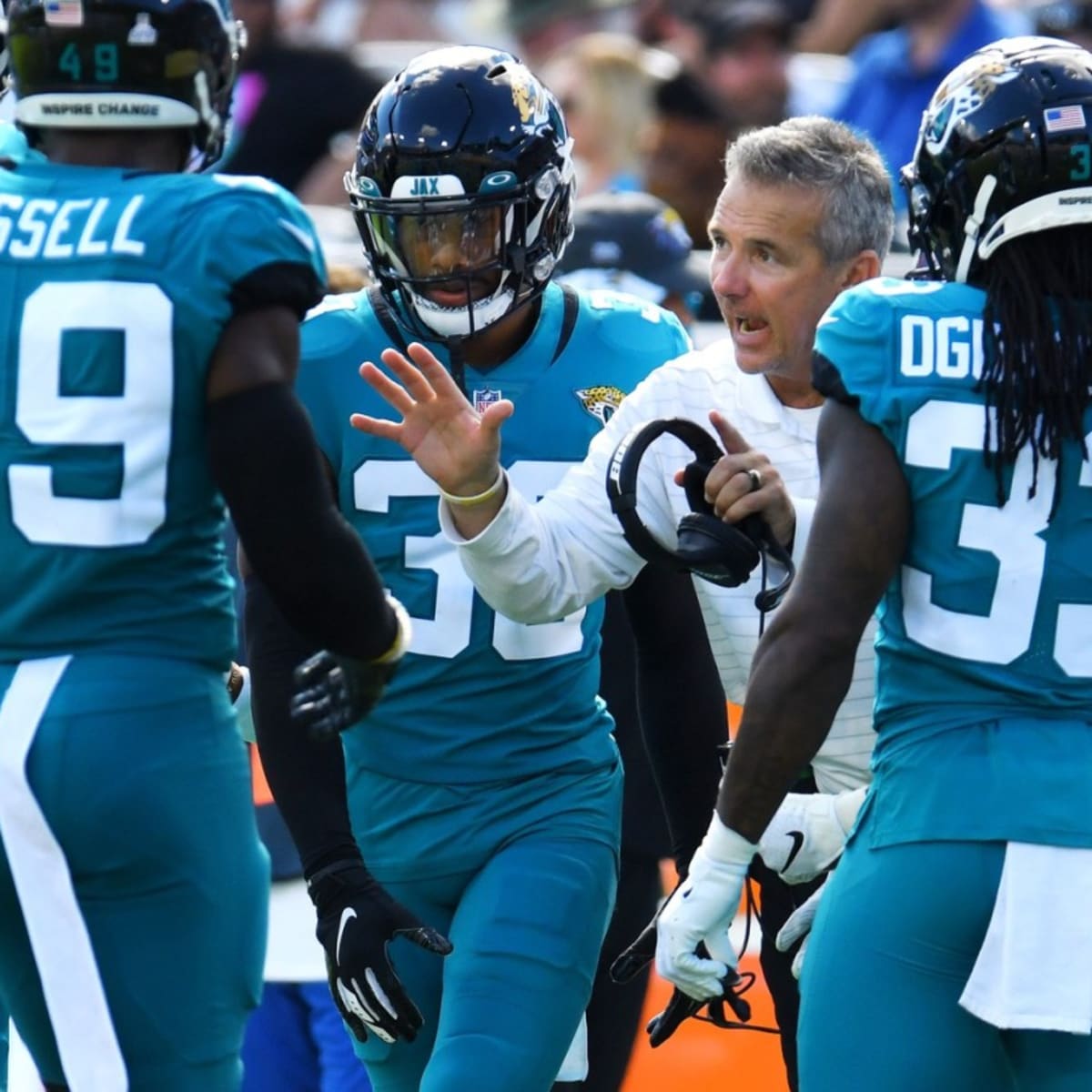 Chris Claybrooks of the Jacksonville Jaguars displays his teeth