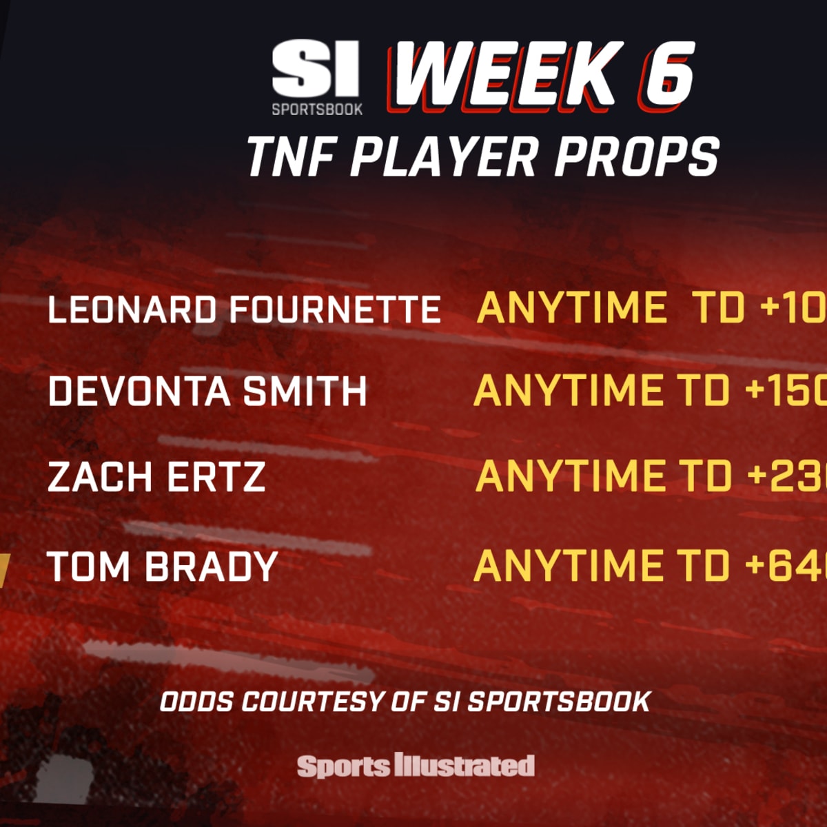 NFL Week 6 Player Props & Anytime TD Scorers: Betting On Brady