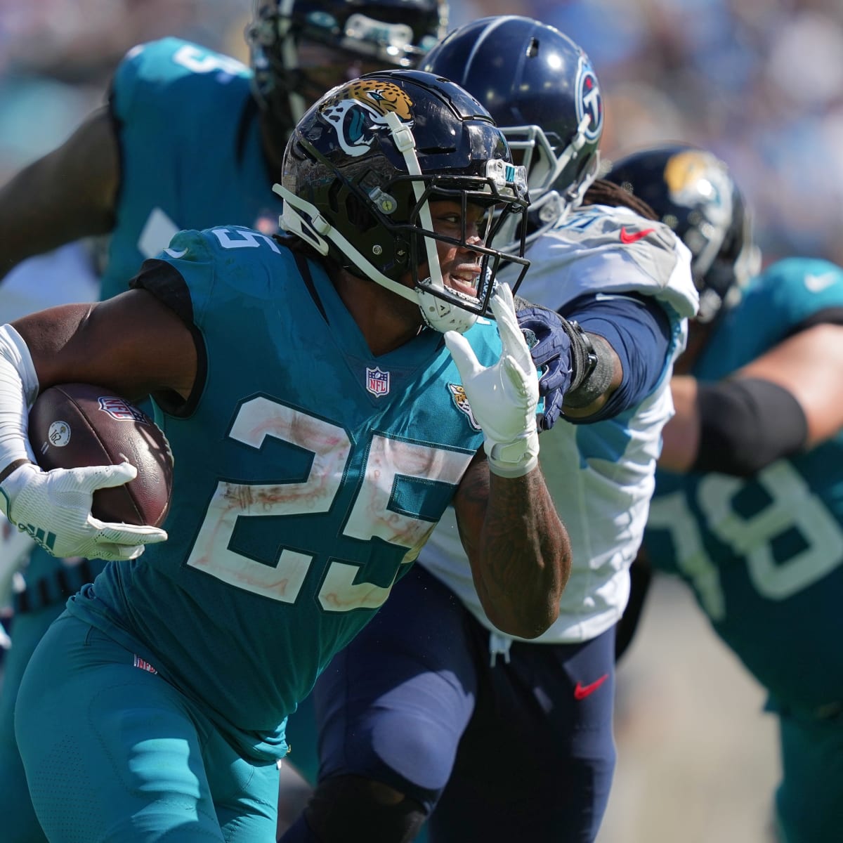 Chris Claybrooks of the Jacksonville Jaguars displays his teeth