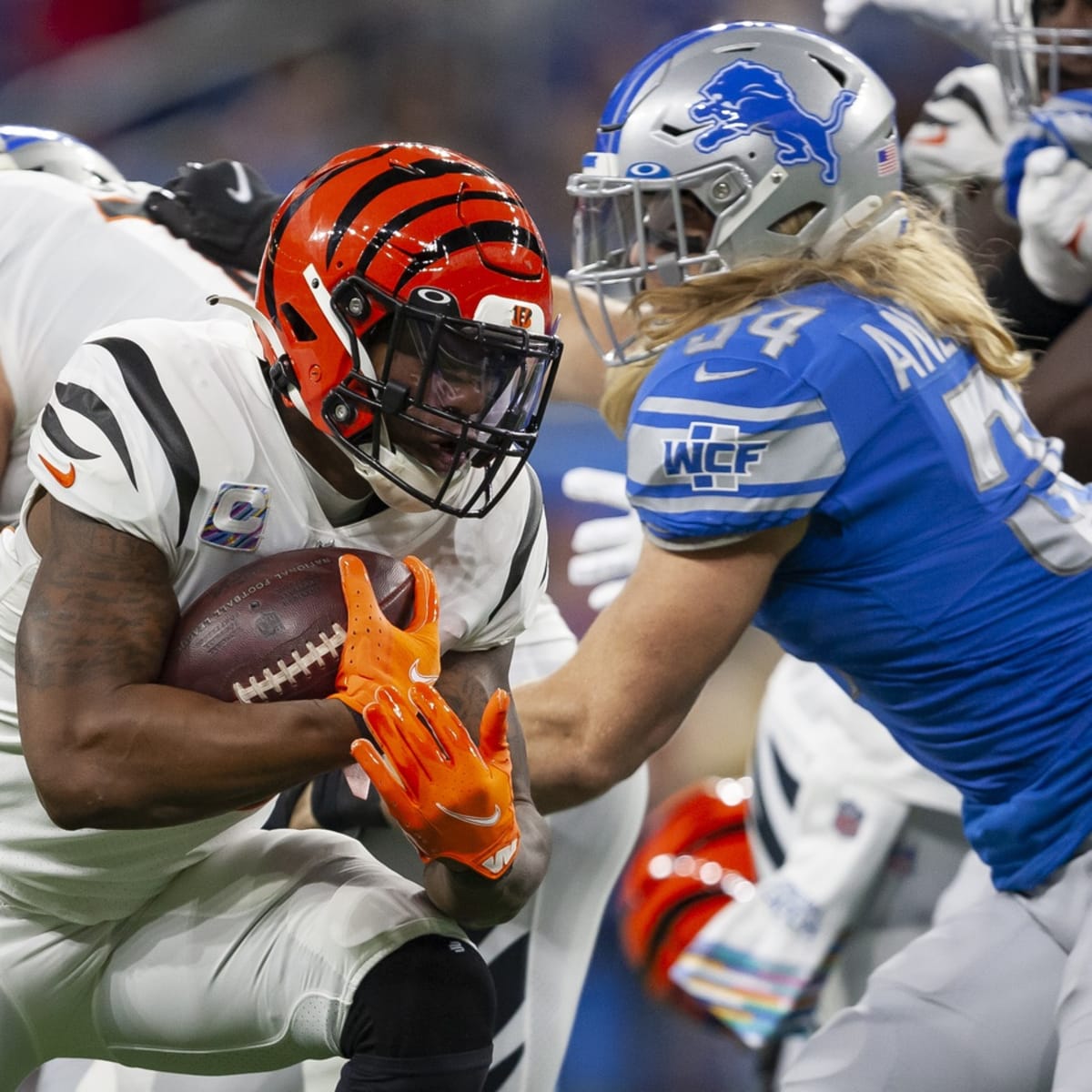 Joe Mixon with a 40-yard touchdown catch from Joe Burrow