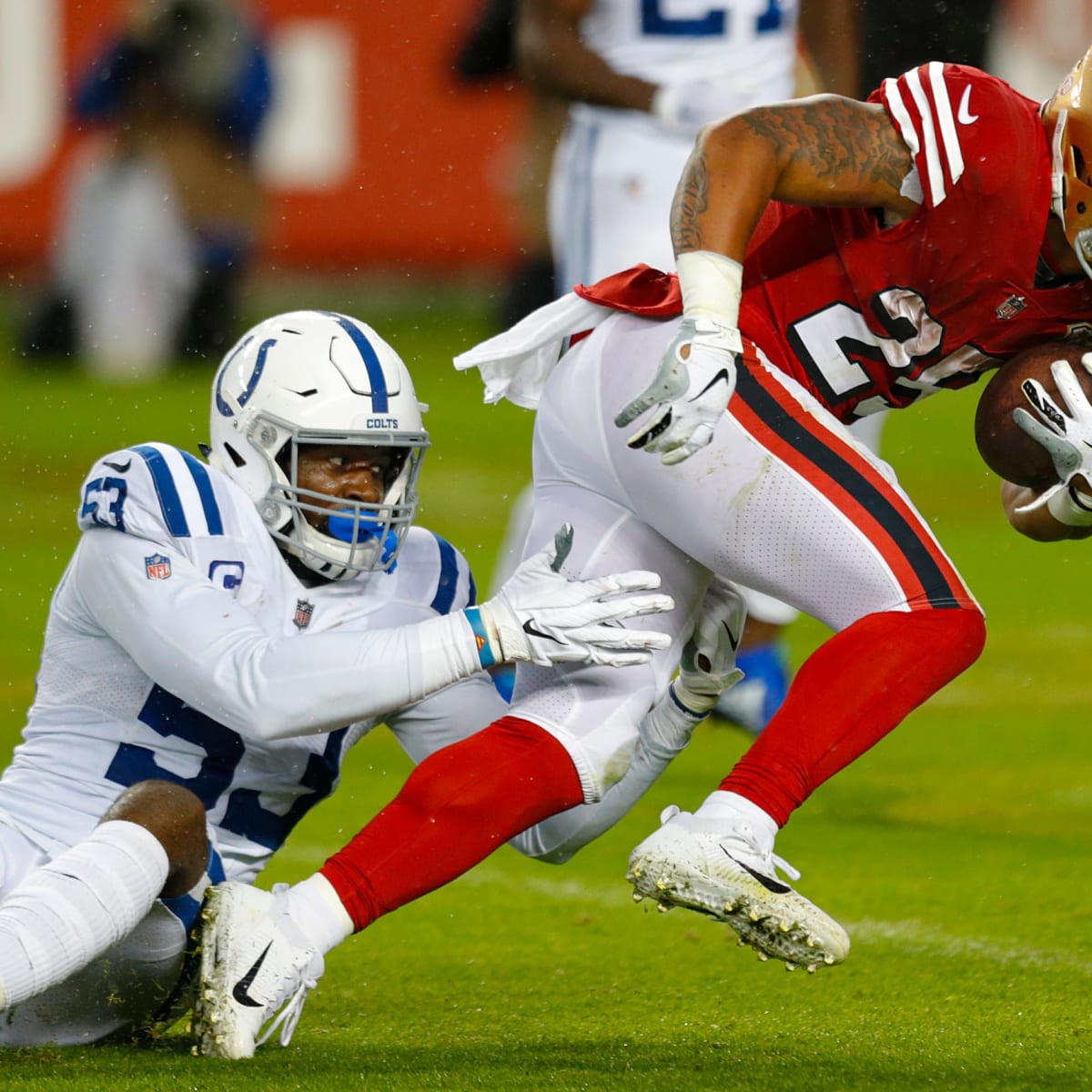 WATCH: Indianapolis Colts' Darius Leonard Punches Ball Out vs. San  Francisco 49ers - Sports Illustrated Indianapolis Colts News, Analysis and  More