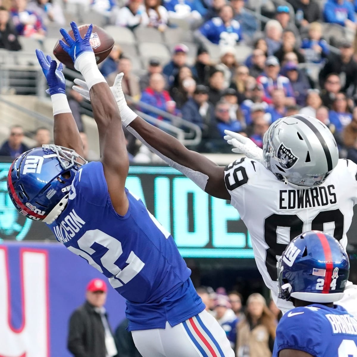 Friendly Confines Adoree' Jackson Signed New York Giants Jersey Inscribed Go Big Blue! (PSA) D.B