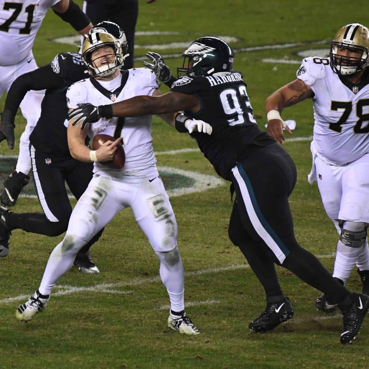 Eagles fail to pull off another playoff upset in Saints matchup - WHYY