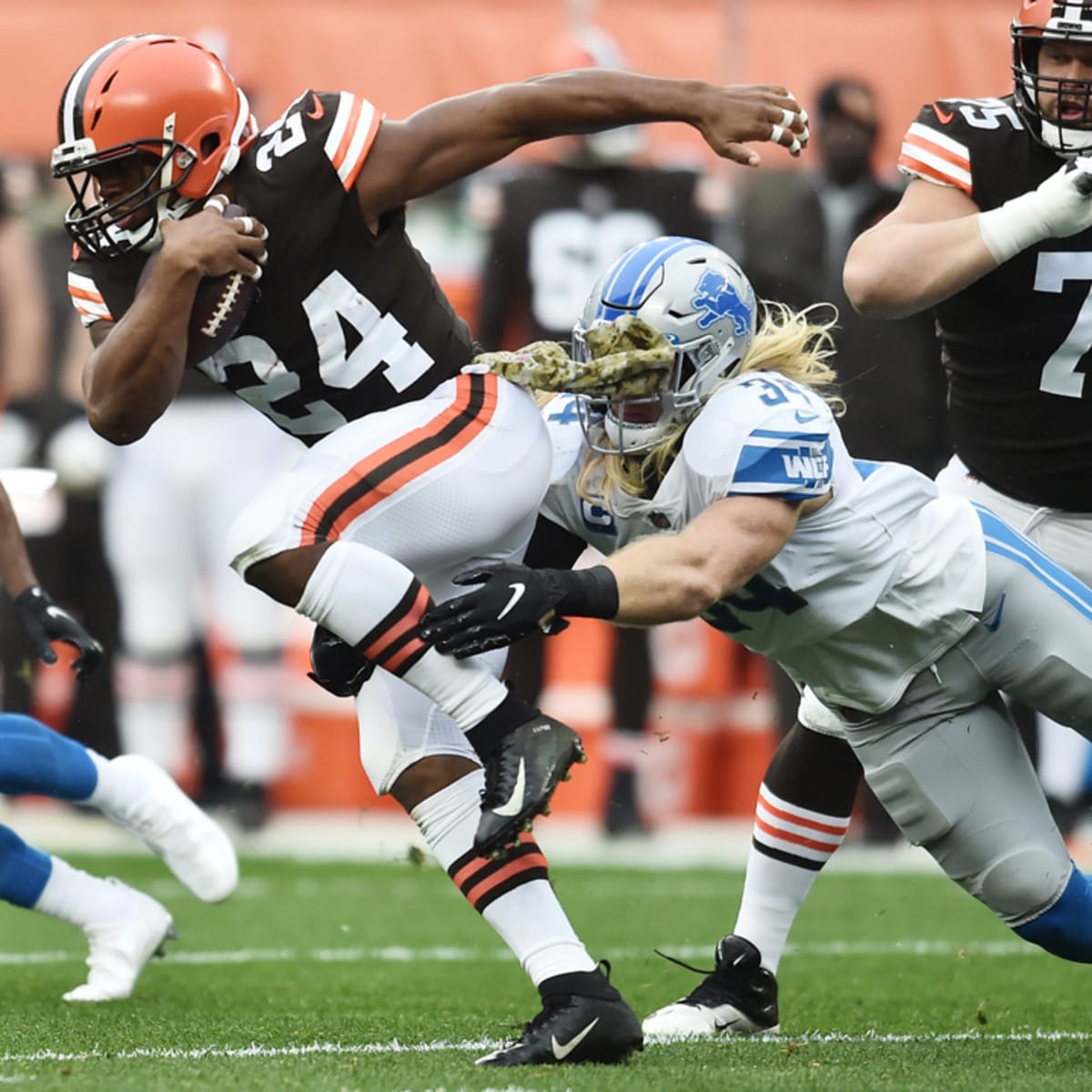 DETROIT, MI - NOVEMBER 24: Detroit Lions Linebacker (34) Alex Anzalone  before the game between Buffalo Bills and Detroit Lions on November 24,  2022 in Detroit, MI (Photo by Allan Dranberg/CSM Stock Photo - Alamy