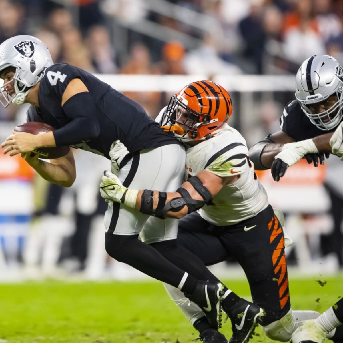 Joe Burrow Noticeably Limping After Taking Sack Against Las Vegas Raiders -  Sports Illustrated Cincinnati Bengals News, Analysis and More