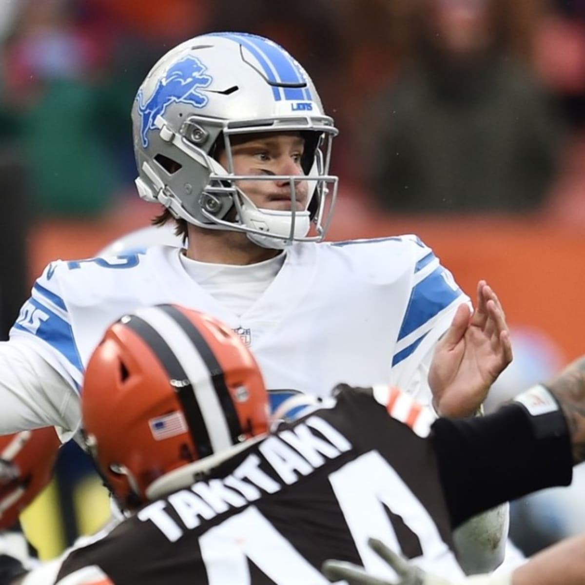 STS - Browns Baker Mayfield Game Worn Jersey - with sewn in hand warmer -  Worn on 11.21.21 in victory over Lions