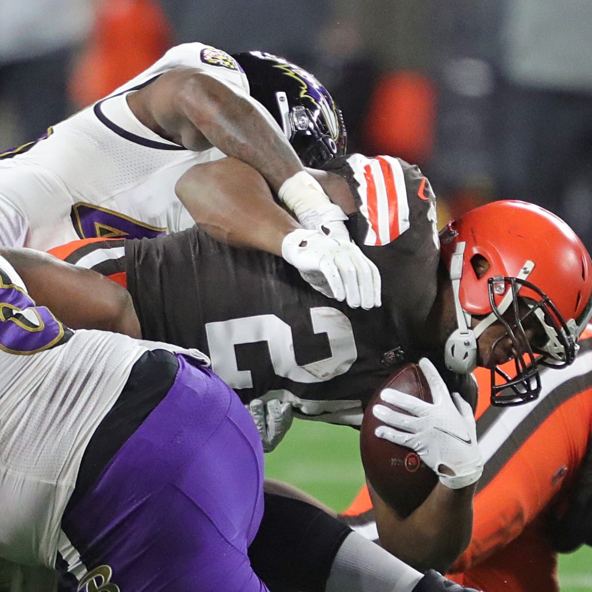 Baltimore Ravens (7-3) host Cleveland Browns (6-5)