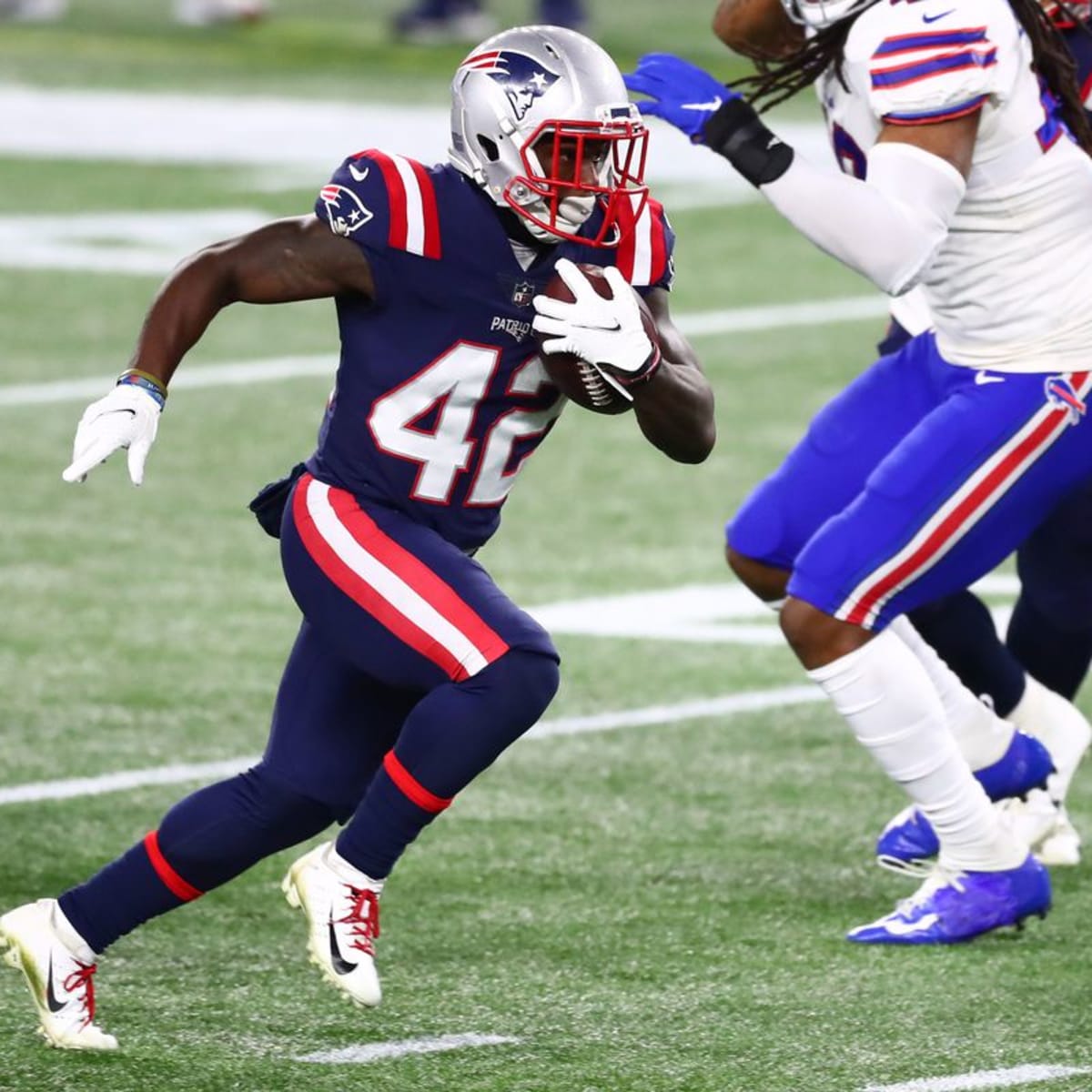 Arizona running back J J Taylor runs the 40-yard dash at the NFL