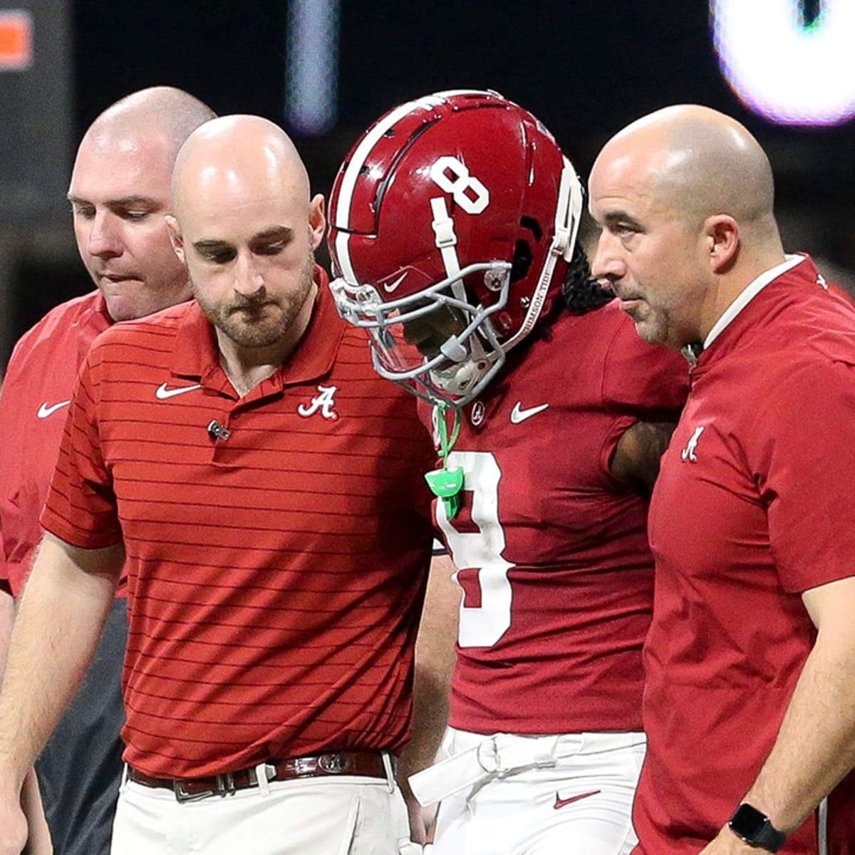 Nick Saban provides an injury update on Alabama WR John Metchie