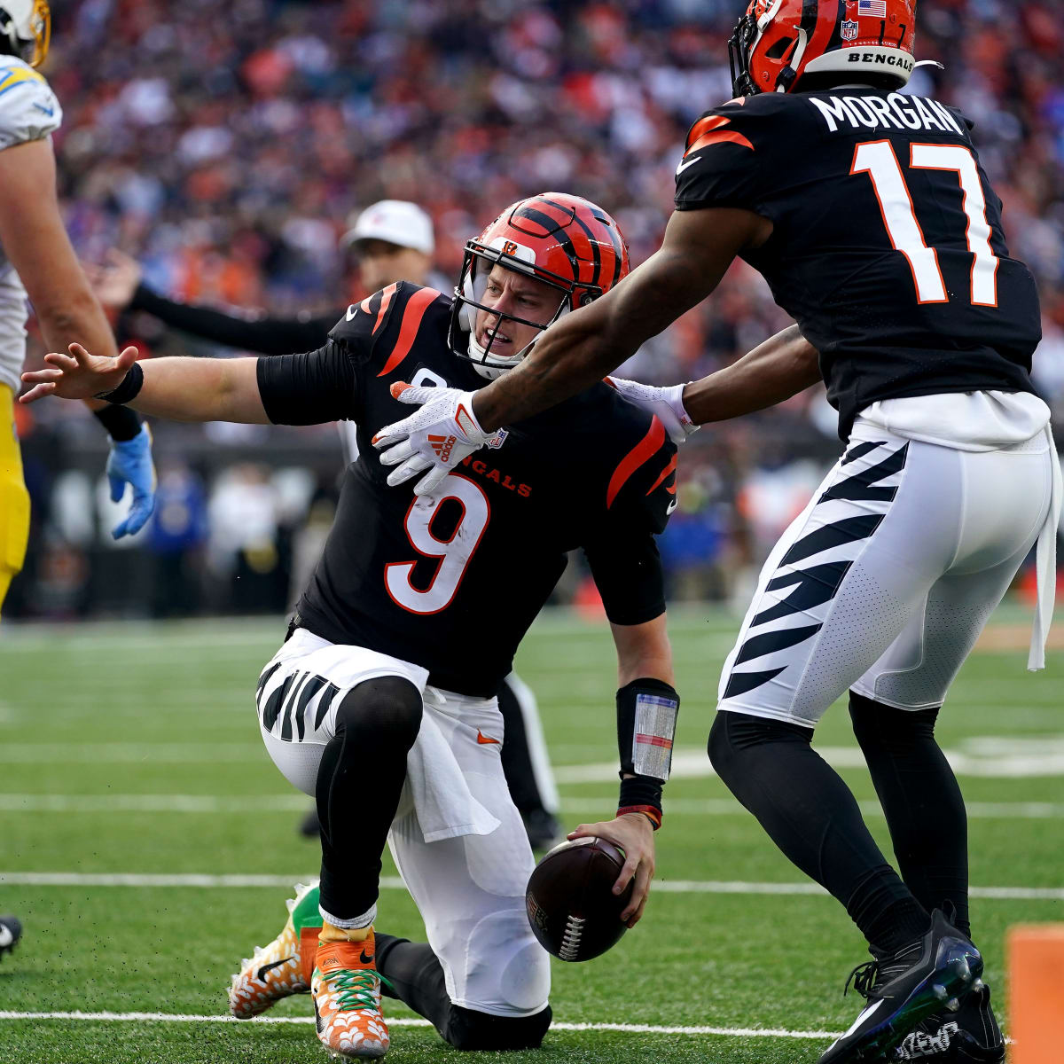 Joe Burrow kisses Evan McPherson after Bengals beat Titans at the gun -  Cincy Jungle