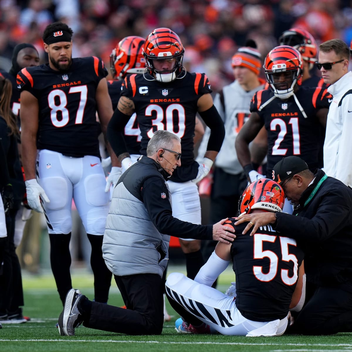 Bengals LB Logan Wilson carted off with injury vs. Chargers