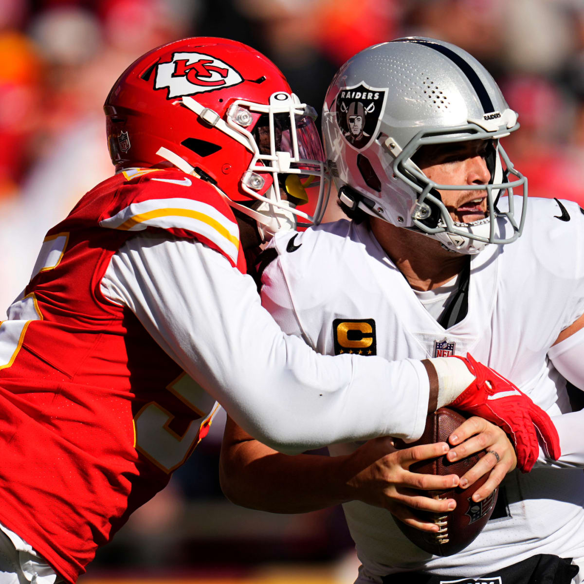 Raiders dance Chiefs logo then suffer historic trouncing at Arrowhead