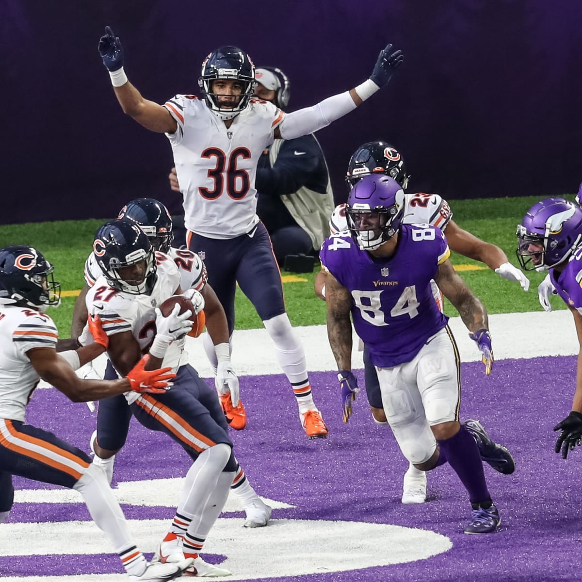 The Chicago Bears had a disastrous night against the Vikings