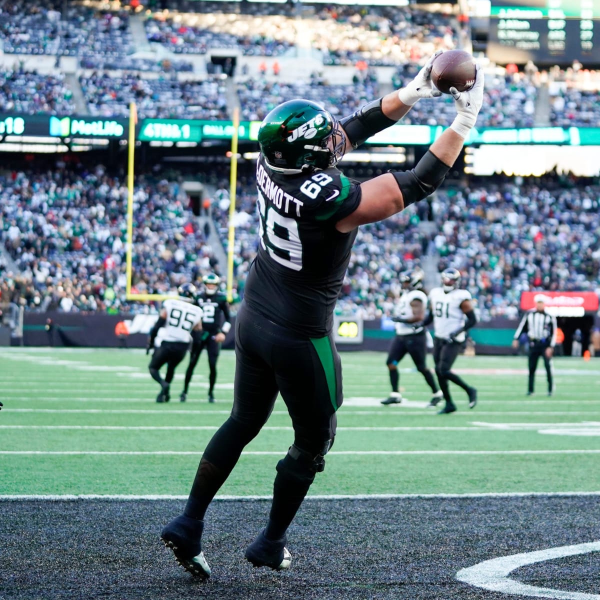 New York Jets lineman Conor McDermott stunned Jaguars with touchdown catch  - Sports Illustrated New York Jets News, Analysis and More