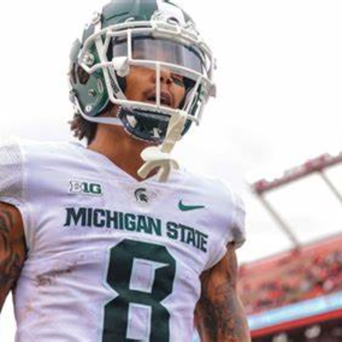 Michigan State wide receiver Jalen Nailor runs a drill during the NFL  football scouting combine, Thursday, March 3, 2022, in Indianapolis. (AP  Photo/Darron Cummings Stock Photo - Alamy