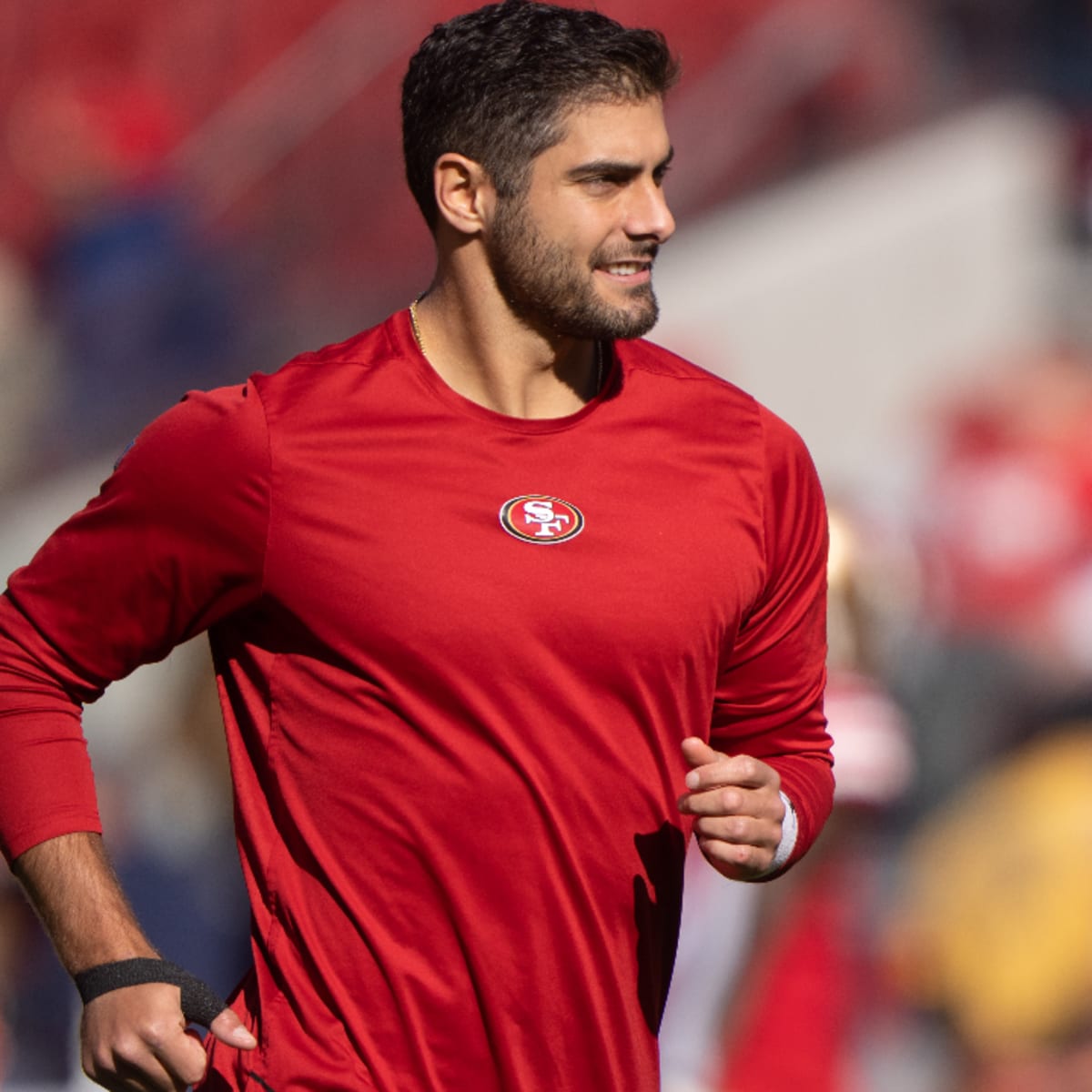 San Francisco 49ers QB Jimmy Garoppolo misses practice with right thumb  sprain, calling his Week 17 availability into question, NFL News, Rankings  and Statistics