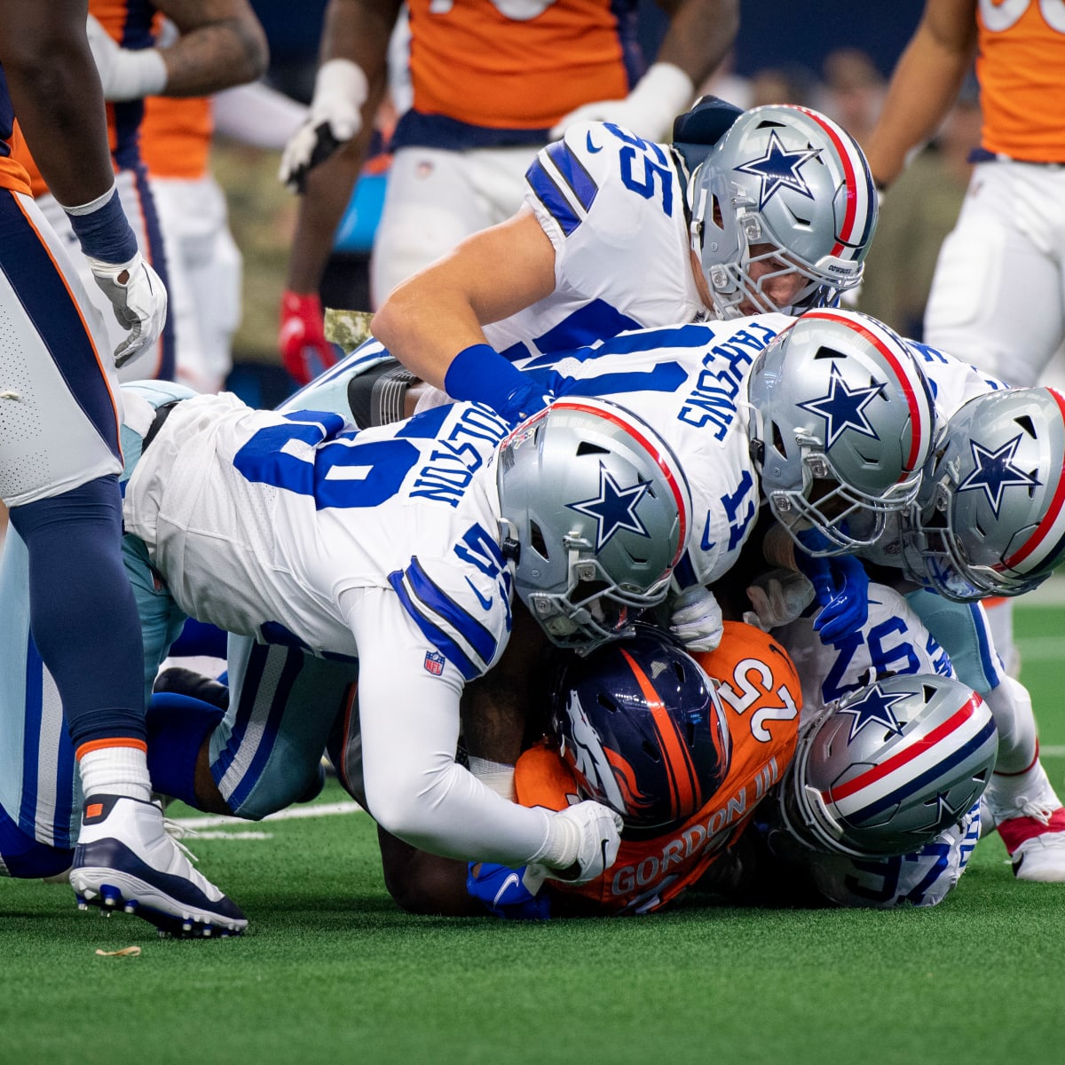 Dallas Cowboys linebacker Leighton Vander Esch (55) is seen after an NFL  football game against the New York Giants, Thursday, Nov. 24, 2022, in  Arlington, Texas. Dallas won 28-20. (AP Photo/Brandon Wade