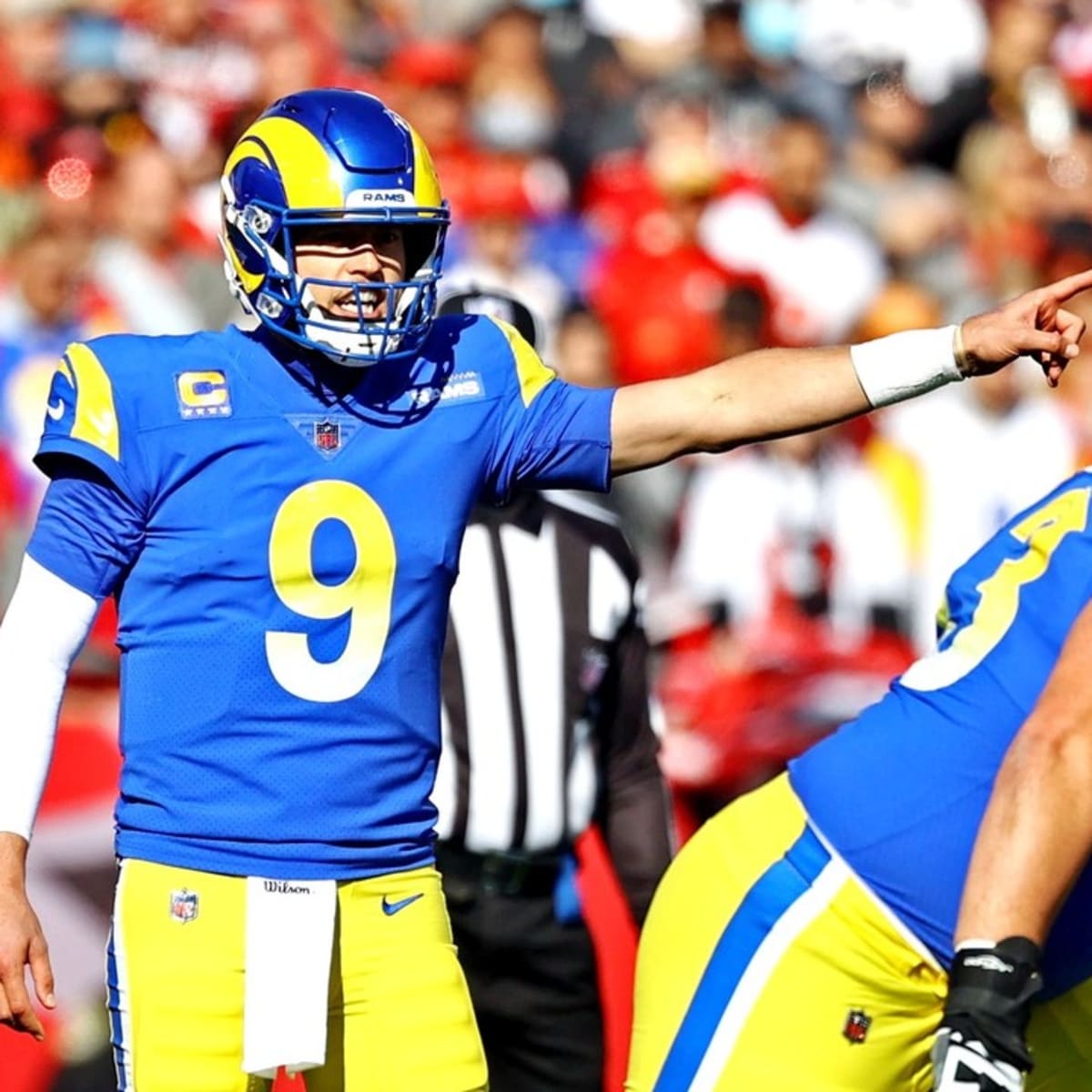 Los Angeles Rams quarterback Matthew Stafford (9) during an NFL game  against the Detroit Lions, Sunday, Oct. 24, 2021, in Los Angeles. The Rams  defeat Stock Photo - Alamy